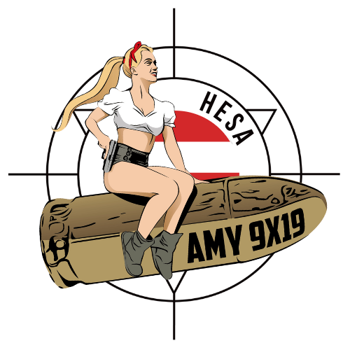 HESA Amy 9x19 Logo Black